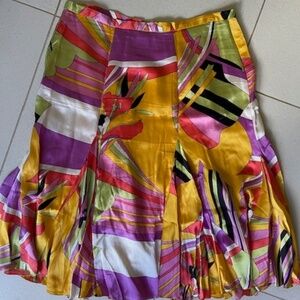 Nygard 100% silk skirt 12  EUC